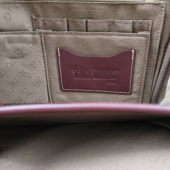 Jack Georges Black Brown Canvas Leather Messenger Laptop Bag Carry On Simple - Picture 6 of 12